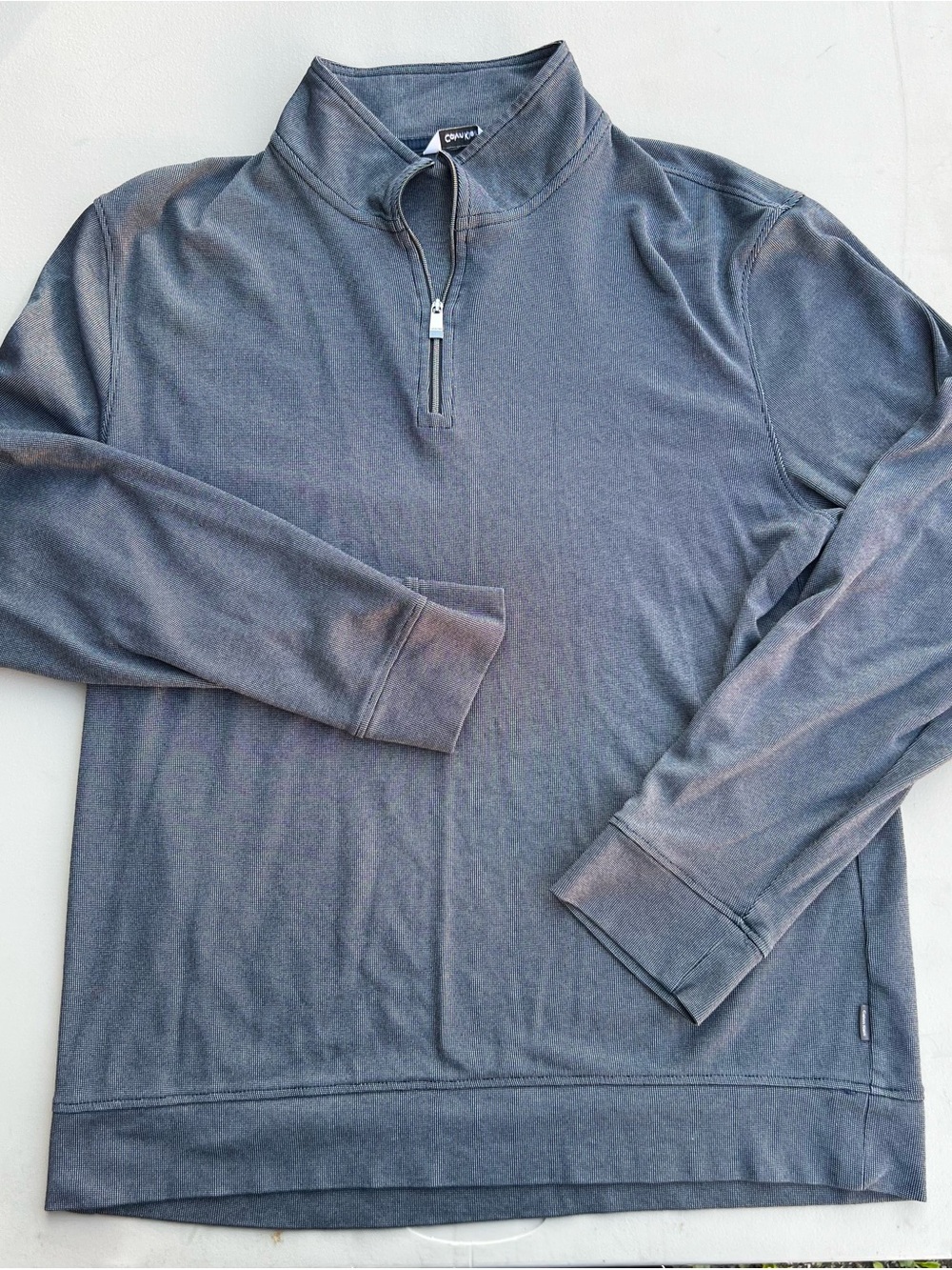 Calvin Klein Men's Slate Gray Quarter-Zip Sweater